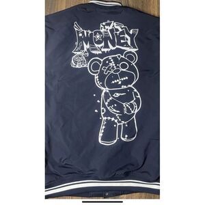 Seven Souls‎ Jacket Size Large Money Hip-Hop R&B Y2K Rap bomber jacket